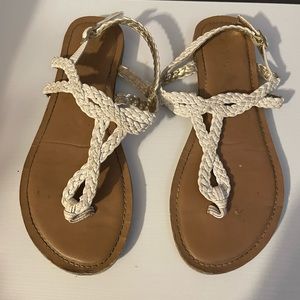 White size 6 sandals